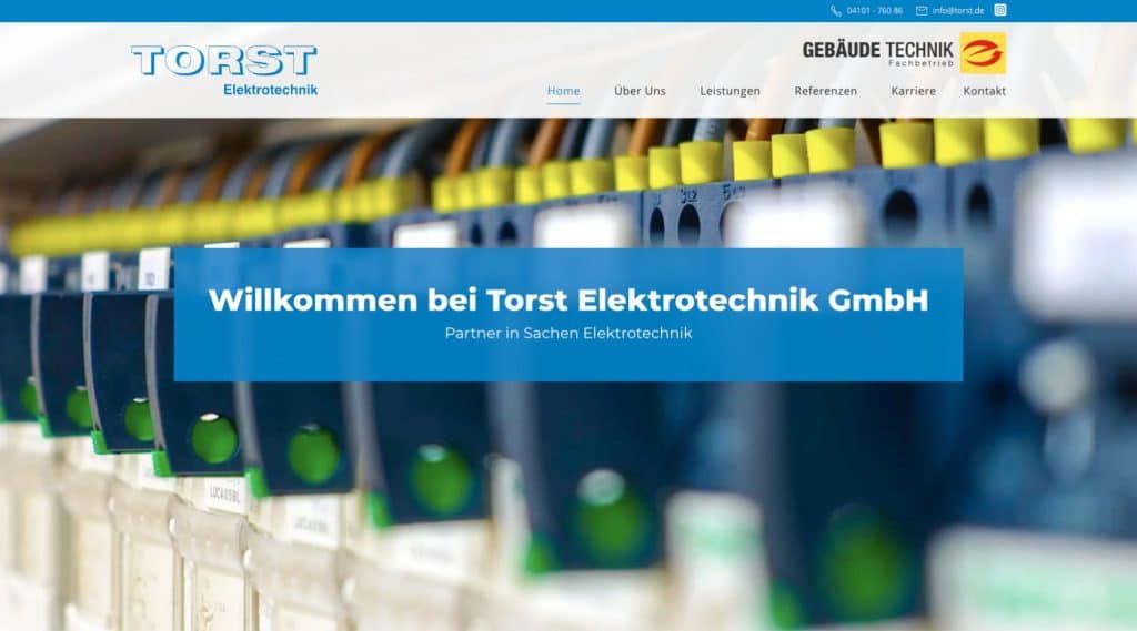 Webdesign Referenzen für Elektrotechnik