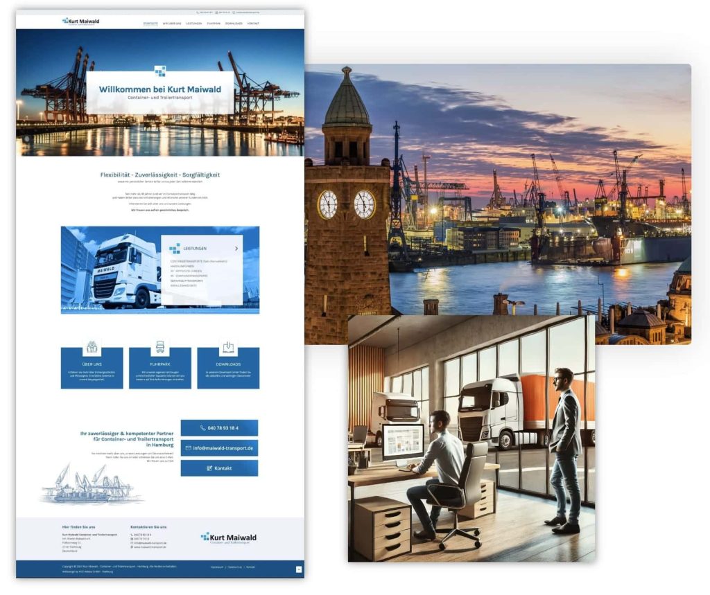 Webdesign für Spedition, Transport und Logistik
