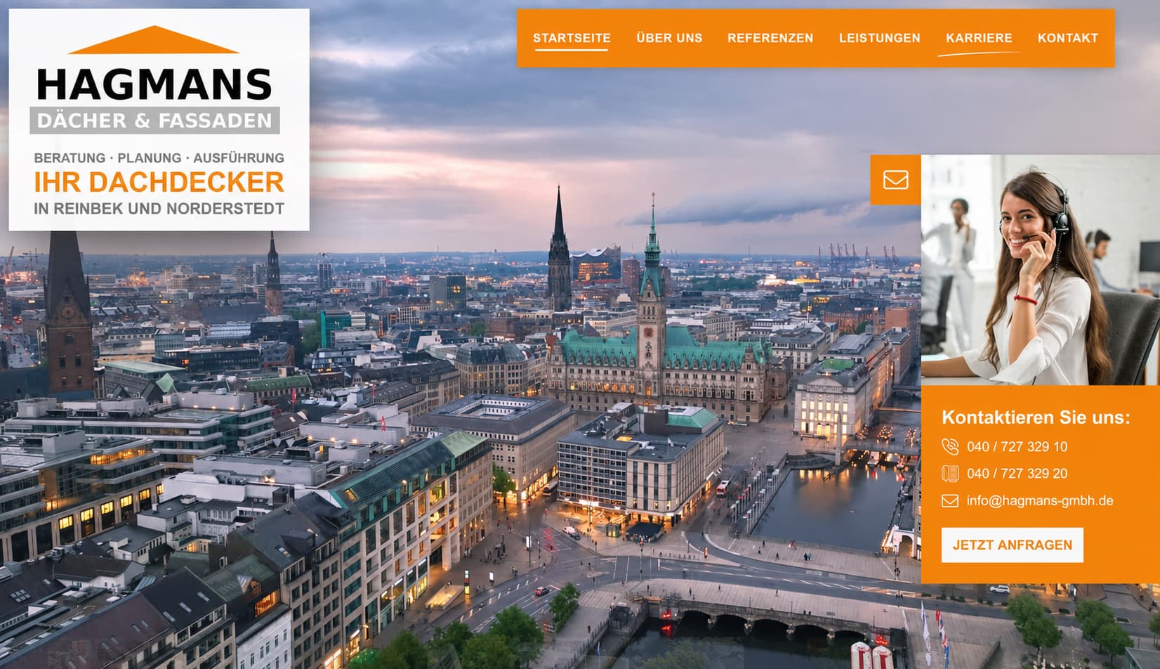 Hagmanns Website als Referenzprojekt von HGD Media