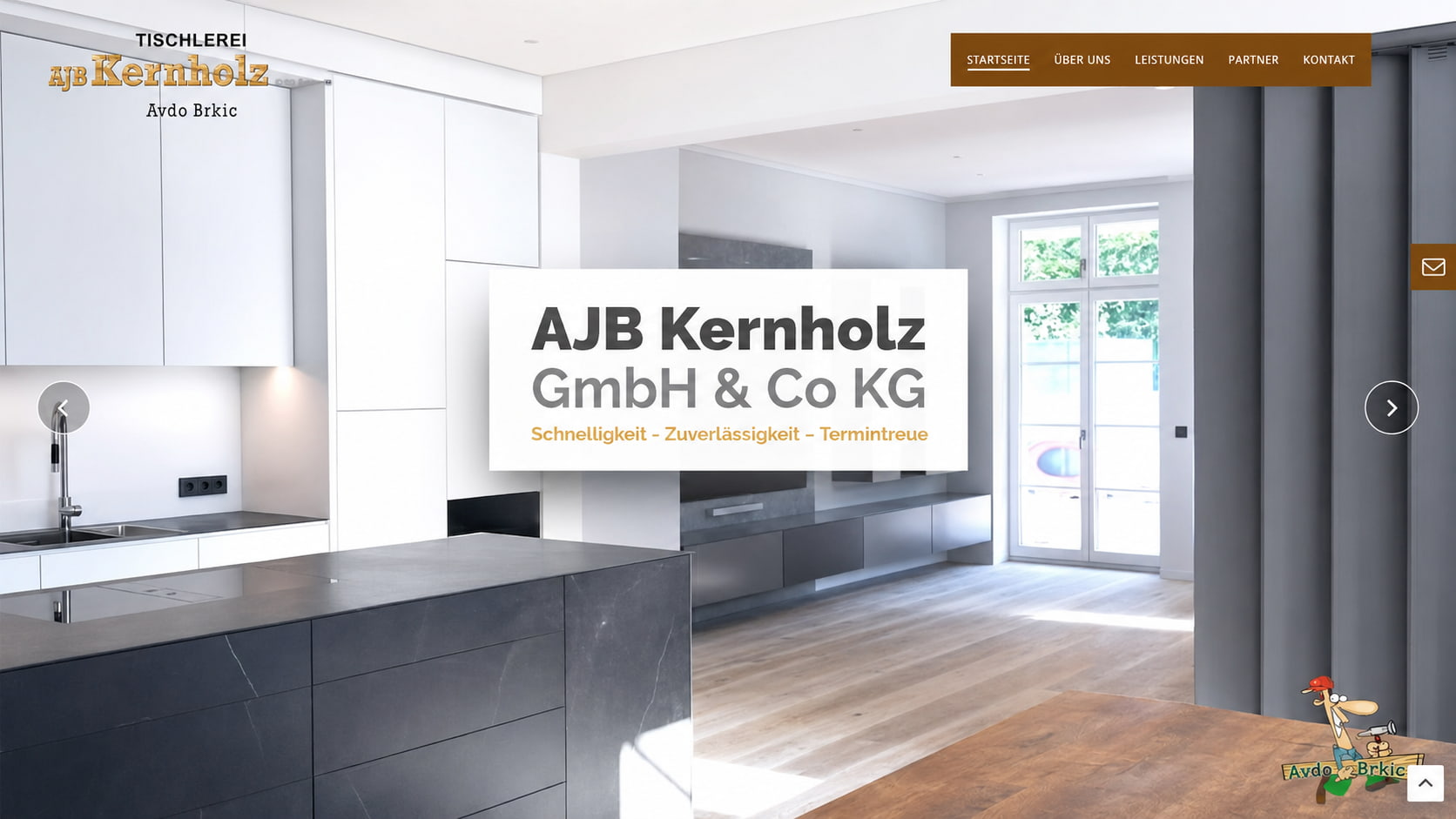Kernholz Website als Referenzprojekt von HGD Media