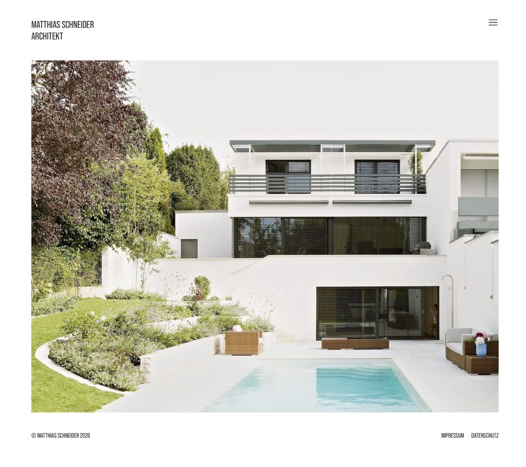 Architektur-Webdesign als Mockup