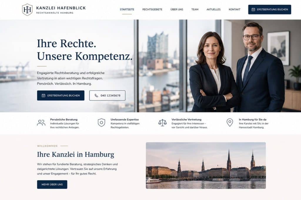 Website f&uuml;r Anw&auml;lte und Kanzleien