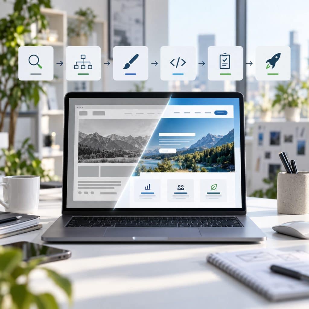 Website-Relaunch Ablauf in klaren Phasen