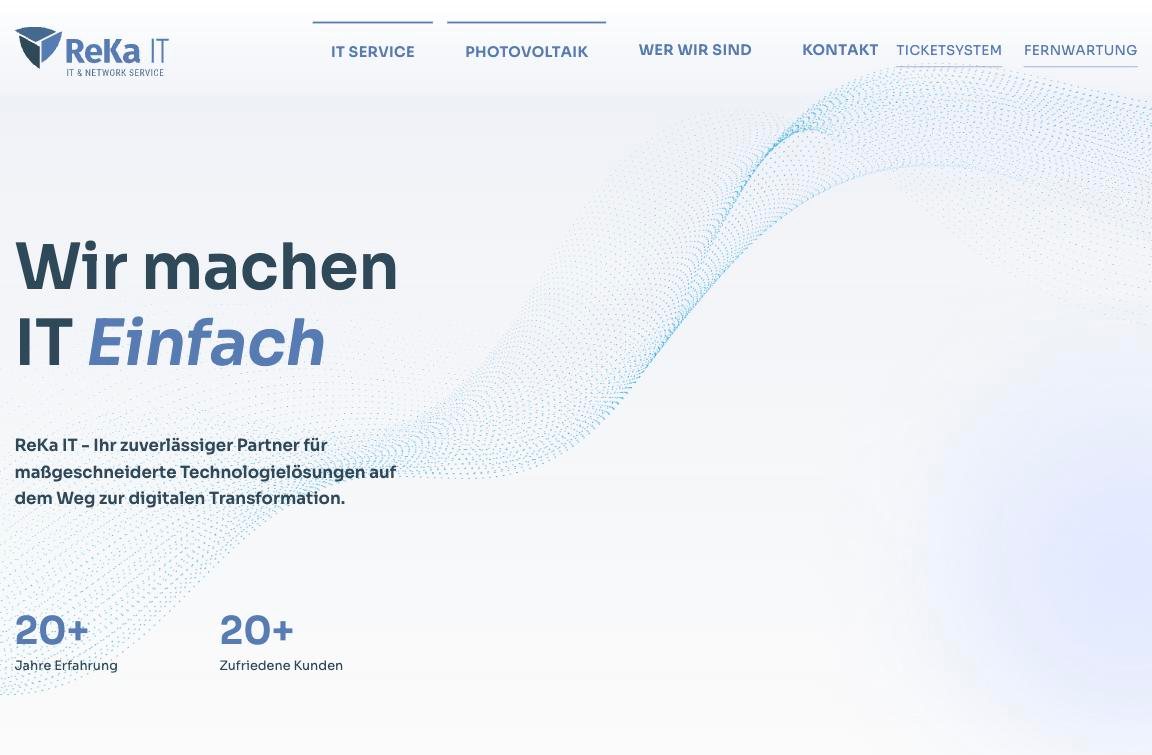 ReKa IT – Website vorher Bisherige Website von ReKa IT